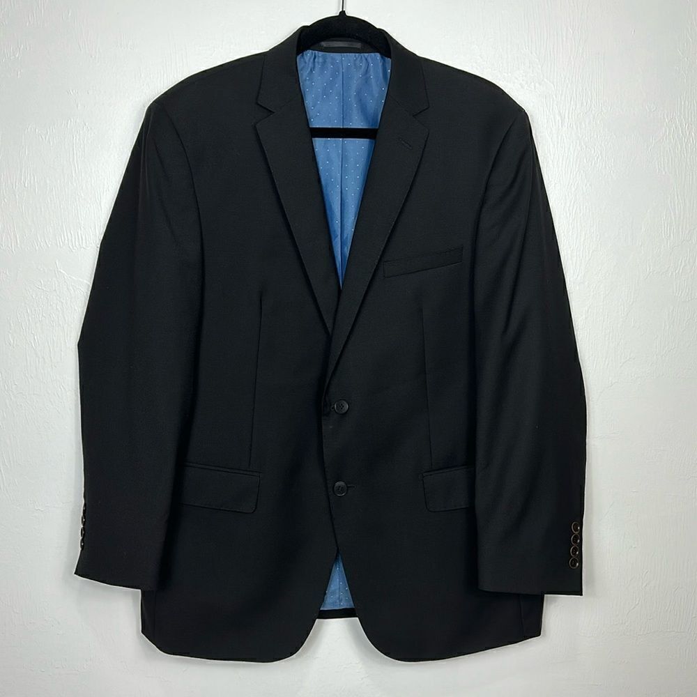 Mantoni Black Wool Two Button Closure Taylor AMF Blazer Size 44R